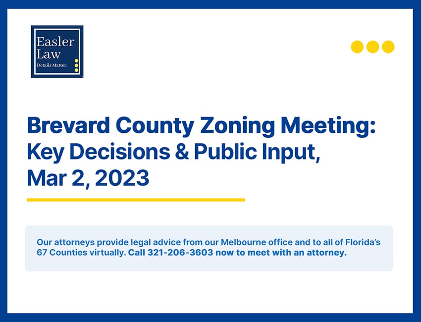 Brevard County Zoning Meeting: Key Decisions & Public Input, Mar 2, 2023