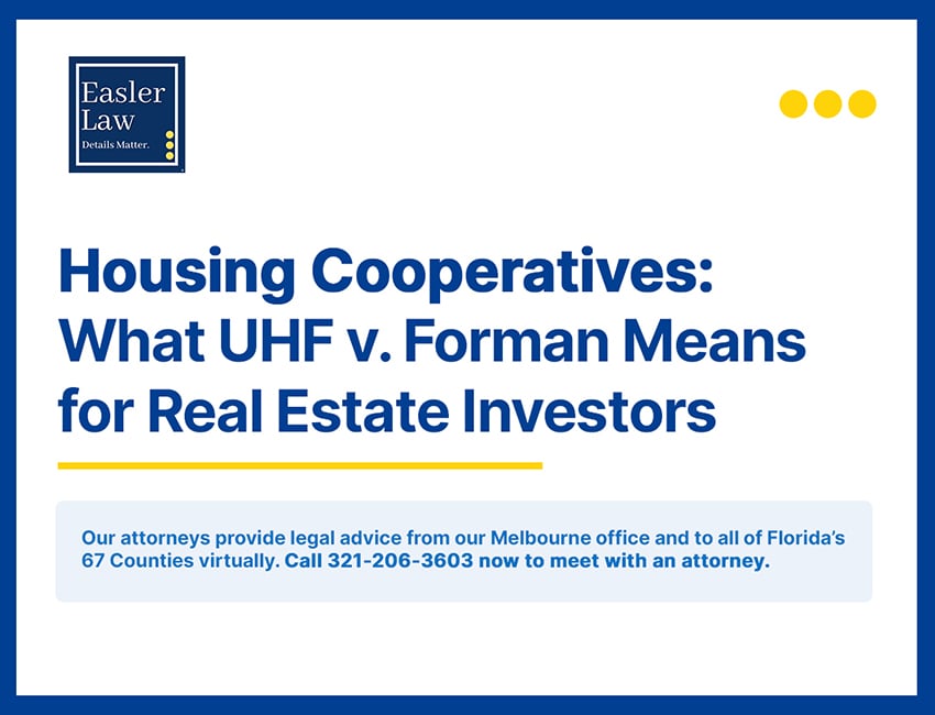 Housing Cooperatives: What UHF v. Forman Means for Real Estate Investors